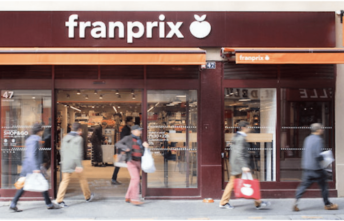 Picture of the entrance of a Franprix store